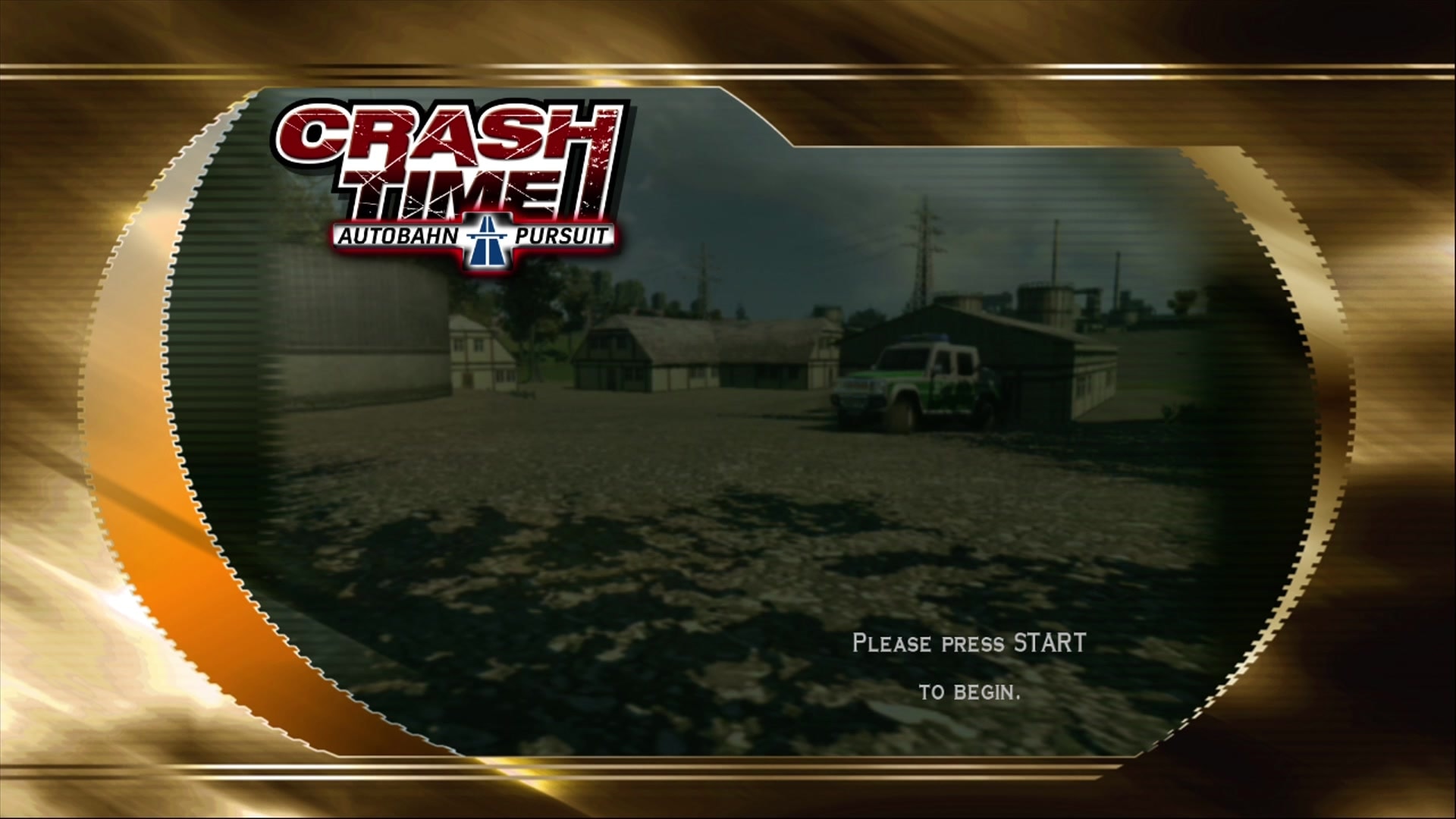 Crash Time title screen for Xbox 360